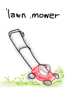 lawn/loan/lone　似た英単語/似ている英単語　画像