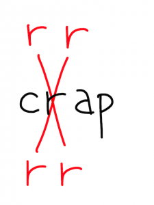 clap/crap/scrap　似た英単語/似ている英単語　画像