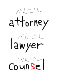 council/counsel　似た英単語/似ている英単語　画像