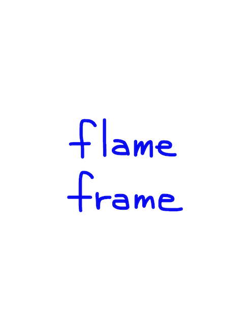 flame/frame　似た英単語/似ている英単語　画像