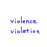 violence/violation　似た英単語/似ている英単語　画像