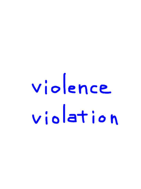 violence/violation　似た英単語/似ている英単語　画像