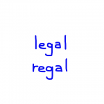 legal/regal　似た英単語/似ている英単語　画像