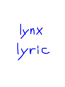 lynx/lyric　似た英単語/似ている英単語　画像