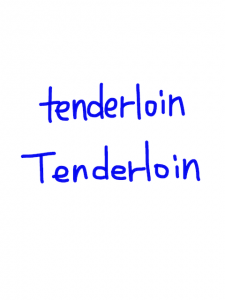 tenderloin/Tenderloin　似た英単語/似ている英単語　画像