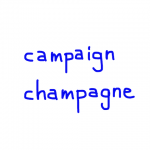 campaign/champagne　似た英単語/似ている英単語　画像