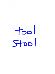 tool/stool　似た英単語/似ている英単語　画像