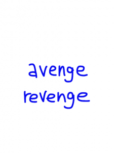 avenge/revenge　似た英単語/似ている英単語　画像