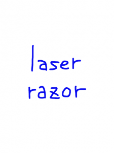 laser/razor　似た英単語/似ている英単語　画像