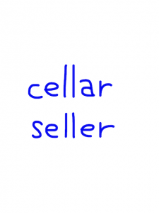 cellar/seller　似た英単語/似ている英単語　画像