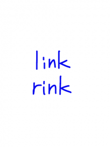 link/rink　似た英単語/似ている英単語　画像