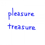 pleasure/treasure　似た英単語/似ている英単語　画像