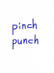 pinch/punch　似た英単語/似ている英単語　画像