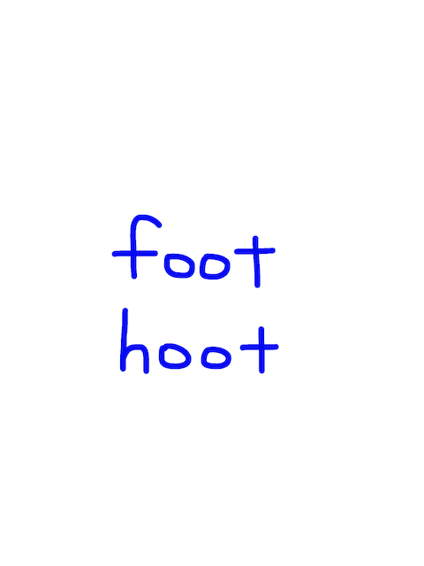 foot/hoot　似た英単語/似ている英単語　画像