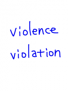 violence/violation　似た英単語/似ている英単語　画像