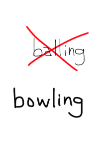 boring/bowling　似た英単語/似ている英単語　画像