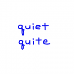 quiet/quite　似た英単語/似ている英単語　画像