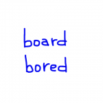 board/bored　似た英単語/似ている英単語　画像