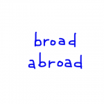 broad/abroad　似た英単語/似ている英単語　画像