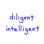 diligent/intelligent　似た英単語/似ている英単語　画像
