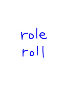 role/roll　似た英単語/似ている英単語　画像