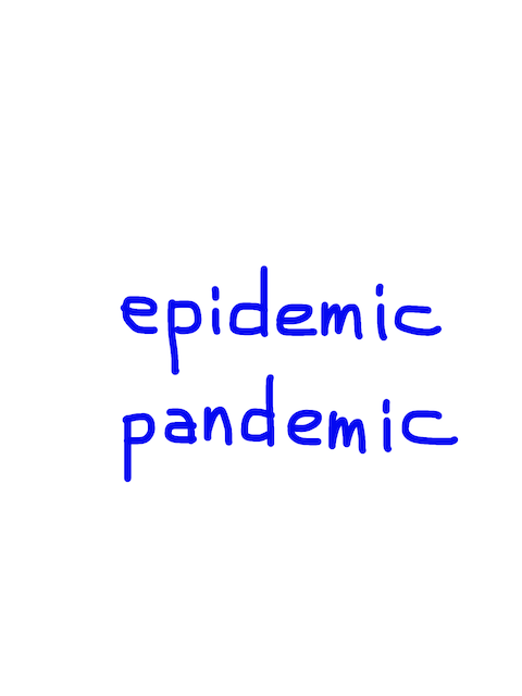 epidemic/pandemic　似た英単語/似ている英単語　画像