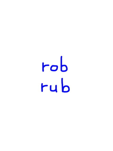 rob/rub　似た英単語/似ている英単語　画像