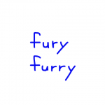 fury/furry　似た英単語/似ている英単語　画像