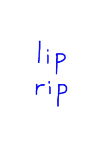 lip/rip　似た英単語/似ている英単語　画像