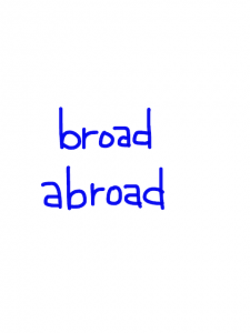 broad/abroad　似た英単語/似ている英単語　画像