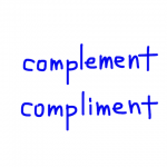complement/compliment　似た英単語/似ている英単語　画像