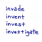 invade/invent/invest/investigate　似た英単語/似ている英単語　画像