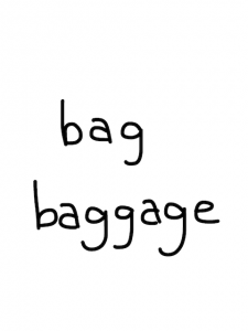 bag/bug　似た英単語/似ている英単語　画像