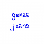 genes/jeans　似た英単語/似ている英単語　画像