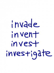 invade/invent/invest/investigate　似た英単語/似ている英単語　画像