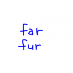 far/fur　似た英単語/似ている英単語　画像