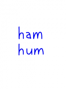 ham/hum　似た英単語/似ている英単語　画像