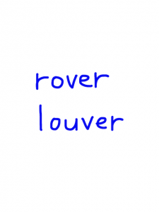 rover/louver　似た英単語/似ている英単語　画像