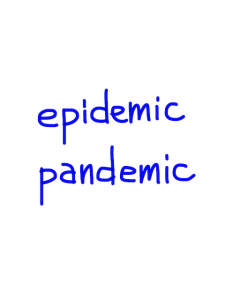 epidemic/pandemic　似た英単語/似ている英単語　画像