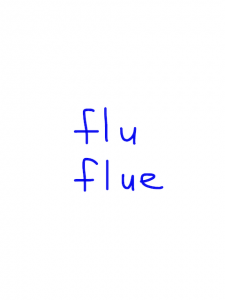 flu/flue　似た英単語/似ている英単語　画像