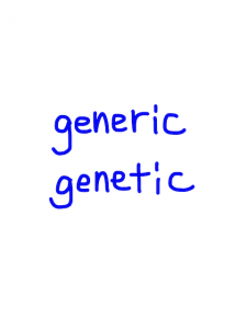 generic/genetic　似た英単語/似ている英単語　画像