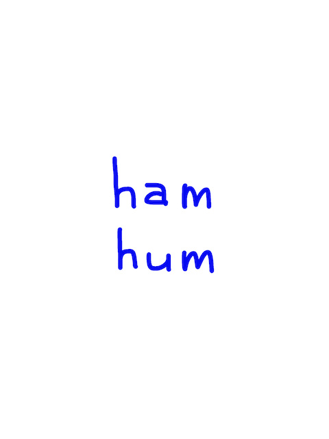 ham/hum　似た英単語/似ている英単語　画像