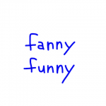 fanny/funny　似た英単語/似ている英単語　画像