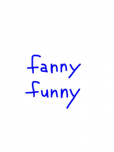 fanny/funny　似た英単語/似ている英単語　画像