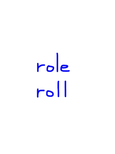 role/roll　似た英単語/似ている英単語　画像