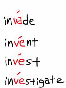 invade/invent/invest/investigate　似た英単語/似ている英単語　画像