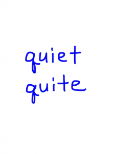 quiet/quite　似た英単語/似ている英単語　画像