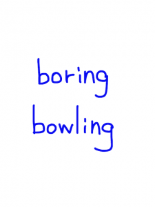 boring/bowling　似た英単語/似ている英単語　画像