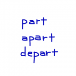 part/apart/depart　似た英単語/似ている英単語　画像