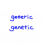 generic/genetic　似た英単語/似ている英単語　画像